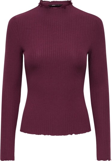 ONLY Onlemma L/S High Neck Top Noos Jrs   Burgundy   XL