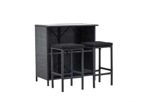 Venture Design Knock drikkegruppe Svart/svart 2 paller & bord Venture Design Knock drikkegruppe Svart/svart 2 paller & bord