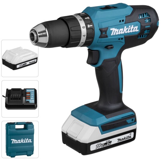 Makita Batteridrill Med Slag HP488DWAE 18v