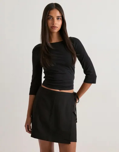 Pieces Svart Pcbosella Mw Wrap Skirt Noos Bc