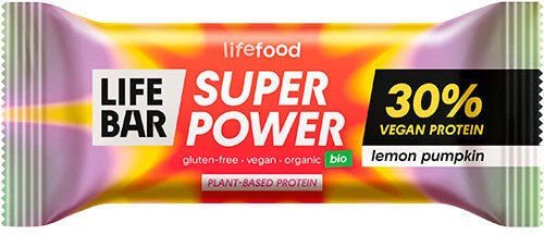 Lifefood Super Power proteinbar lemon pumpkin Ø   40 gr