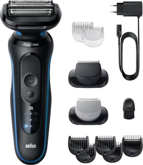Braun Series 5 52-B1650s barbermaskin - vannavstøtende - sort/blå