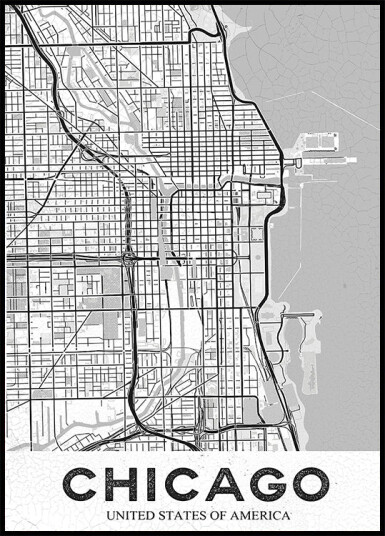 Chicago White Plakat Plakat / 21x30cm