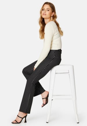 BUBBLEROOM Soft flared suit trousers Black/Striped XS BUBBLEROOM Soft flared suit trousers Black/Striped XS