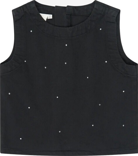 The New Tnyindi S_L Denim Top BLACK DENIM 122/128