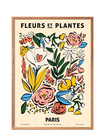 PSTR Studio Pstr Studio - Zoe - Fleurs Et Plantes - Paris - Multi/patterned - 30X40CM