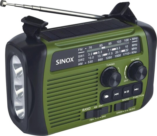 Sinox SXL5500 Bluetooth Nødradio Grønn