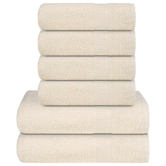 6 delers håndklesett FROGN kremhvit 360 gsm 6 delers håndklesett FROGN kremhvit 360 gsm