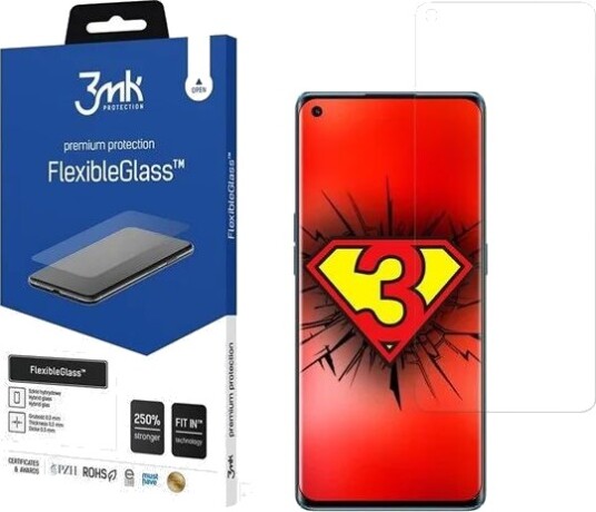 3Mk FlexibleGlass Skjermbeskytter for Oppo Reno 6 5G - Antimikrobielt og Ripebestandig