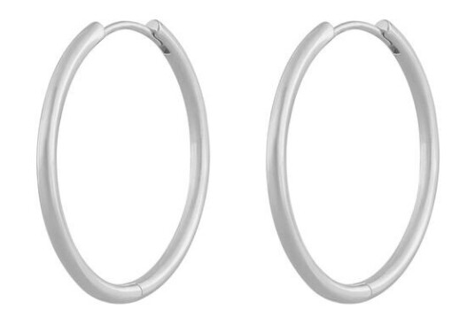 Snö Of Sweden Amsterdam Small Earring Plain Silver 30mm