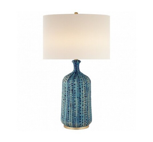 Culloden Table Lamp Pebbled Aquamarine