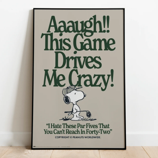 Snoopy Plakat Drives Me Crazy    91,5 x 61 cm