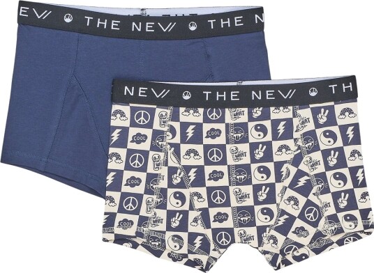 The New Boxershorts - 2-pack - TnDet nye - Navy Blazer Morsom ts - The New - 9-10 år (134-140) - Boxershorts Hvit Marineblå The New Boxershorts - 2-pack - TnDet nye - Navy Blazer Morsom ts - The New - 9-10 år (134-140) - Boxershorts Hvit Marineblå