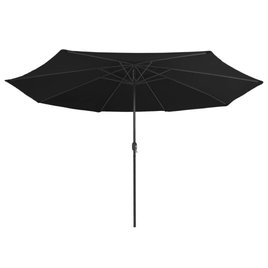 vidaXL Parasoll med metallstang 400 cm svart