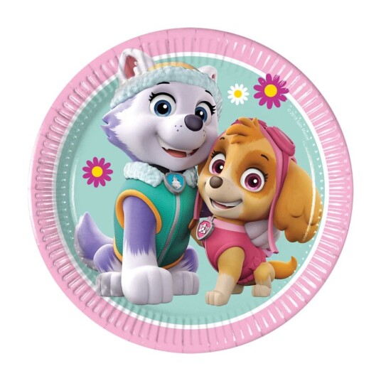 Globos Europe Papptallerkener Paw Patrols Skye og Everest - 8-pakning Globos Europe Papptallerkener Paw Patrols Skye og Everest - 8-pakning