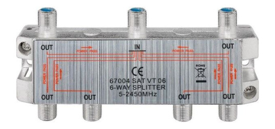 Pro SAT-splitter 6-way 6 ports