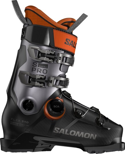 Salomon S/Pro Supra BOA 110 GW Skistøvler Herre Black/Beluga Metal/Orange Tiger 29,5