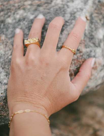 IX Studios Ix Rustic Ring - Gold - 60