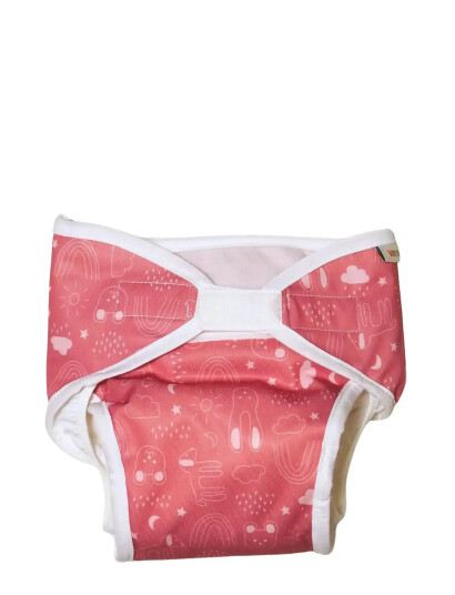 Imse Vimse All In One Diaper L 11 16kg Rusty Pink Teddy Pink L 11 16kg