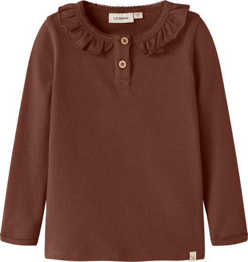 Lil"Atelier Nmfthoro Huf Ls Slim Top Lil Brown 110