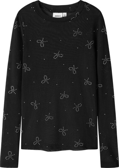 Name It Genser Mesh NkfFrestin Black/Bow Name It 6 år (116) Genser Svart