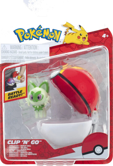 Pokemon Pokemon Clip N Go Sprigatito With Repeat Ball - Multi/patterned - ONE SIZE