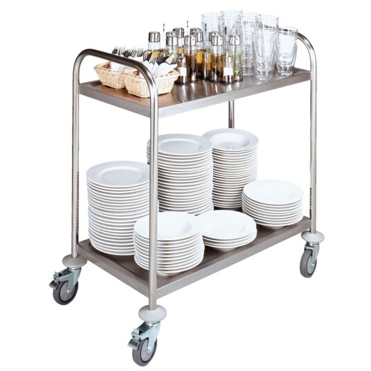PULSIVA Serveringsvogn Standard 2B 2 hyller; 85x54x93 cm BxDxH; Sølvfarge