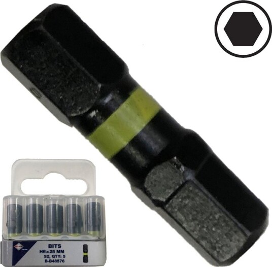 BATO 1/4" Bits Torsjon S4 slag 6kt. 6mm x 25mm