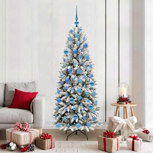  Kunstig juletre Hvit 73 x 73 x 180 cm PVC plast stål og PE