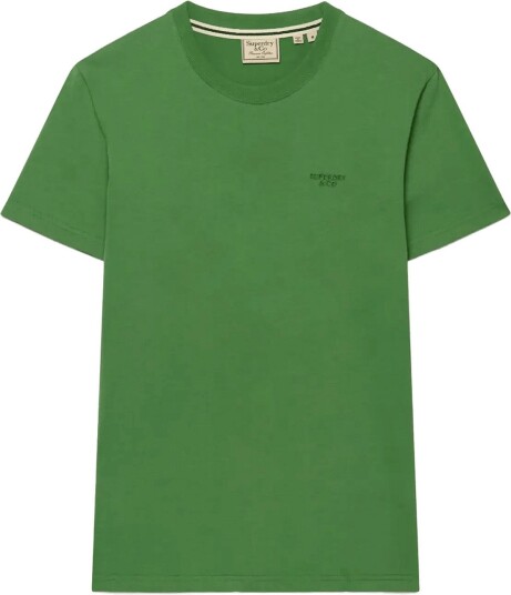Superdry Essential Stacked Logo Emb Tee Green XXXL