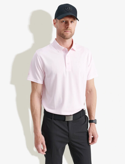 Abacus Mens Cray Drycool Polo - Pink - XL
