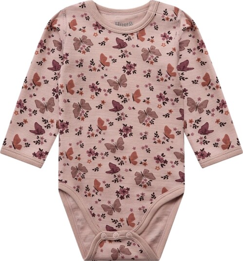 Hust and Claire Body I/e   Merinoull Ull   HCBo Sløyfe   Dusty R   Hust and Claire   68   Langermet Body Beige Bordeaux Brun Rosa   62