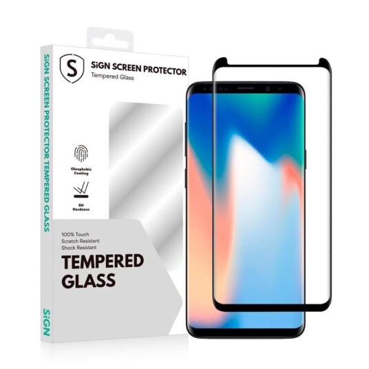 SiGN 3D Skjermbeskyttelse Herdet Glass Samsung Galaxy S9 Monteringsramme