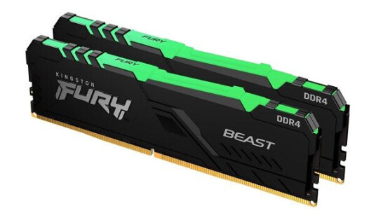 Kingston FURY Beast 32GB DDR4-3600 CL18 RGB RAM Sett for Stasjonær PC