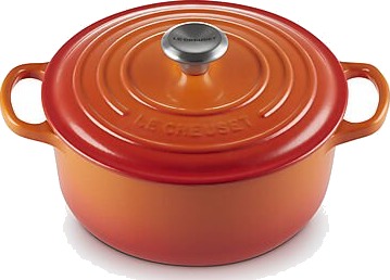 Le creuset signature støpejernsgryte rund 20cm 2,4l volcanic Le creuset signature støpejernsgryte rund 20cm 2,4l volcanic