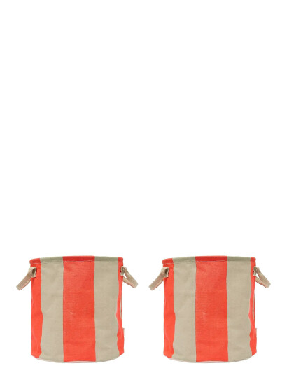 OYOY Living Design Kara Storage Basket Medium - Set Of 2 - Red - ONE SIZE OYOY Living Design Kara Storage Basket Medium - Set Of 2 - Red - ONE SIZE