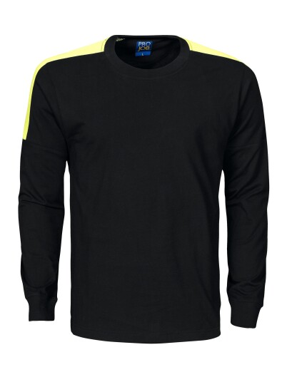 Projob ((((2020)))) T Shirt Med Lang Arm Black/yellow S