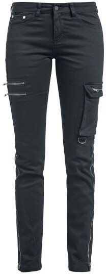 Black Premium by EMP Jeans Skarlett Svarte Jeans med to Sømvarianter W26L32 til W34L34 Damer svart