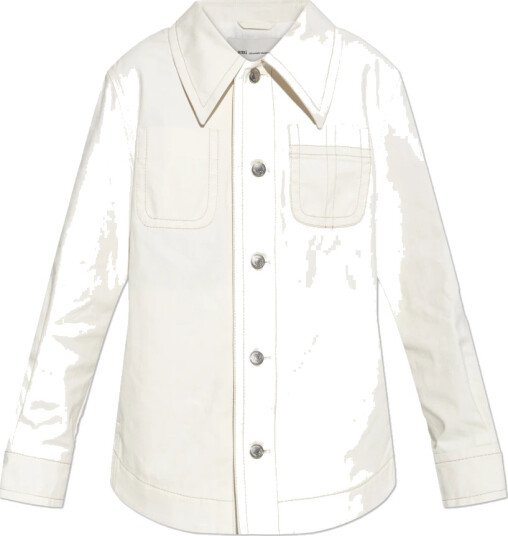 Ami Paris Dame Jakker Hvit 2XS, Ami Paris Dame Jakker Hvit 2XS,