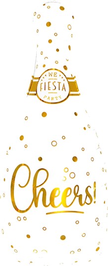 Globos Europe Folieballong Champagneflaske Cheers 4698