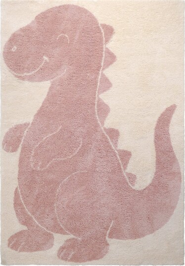 Barneteppe Soft Dino krem/rosa Størrelse: 160 x 230 cm Barneteppe Soft Dino krem/rosa Størrelse: 160 x 230 cm