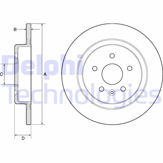 Bremseskive DELPHI BG4760C Bremseskive DELPHI BG4760C