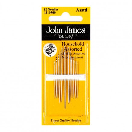 John James Husholdningsnåler Ass. Størrelser   12 stk