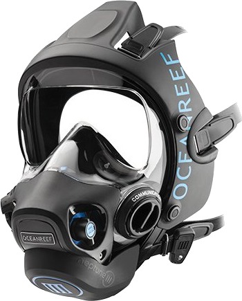 OceanReef Neptune III Fullface Maske Svart