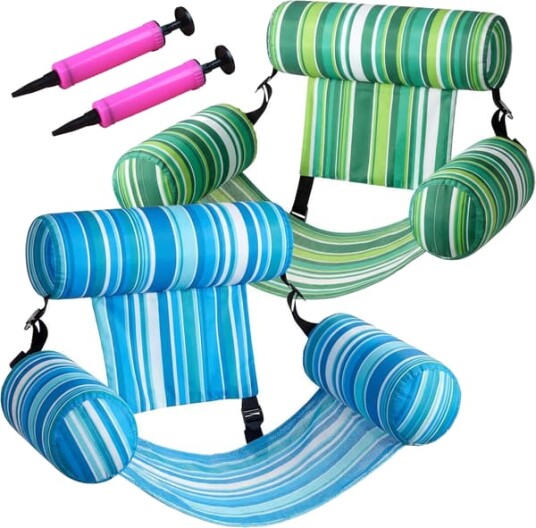 2 pakning oppblåsbar bassenghammock flytestol for voksne komfortabel vannhammock bassengflåte for bassengfest strand ferie og sommer 2 pakning oppblåsbar bassenghammock flytestol for voksne komfortabel vannhammock bassengflåte for bassengfest strand ferie og sommer