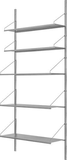 Library Hylle 185x80 cm Rustfritt Stål
