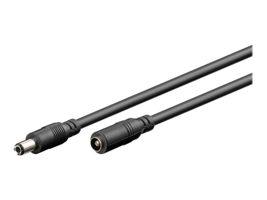 MicroConnect 5,5 x 2,5 mm Strømforlengelseskabel 3 m Svart MicroConnect 5,5 x 2,5 mm Strømforlengelseskabel 3 m Svart