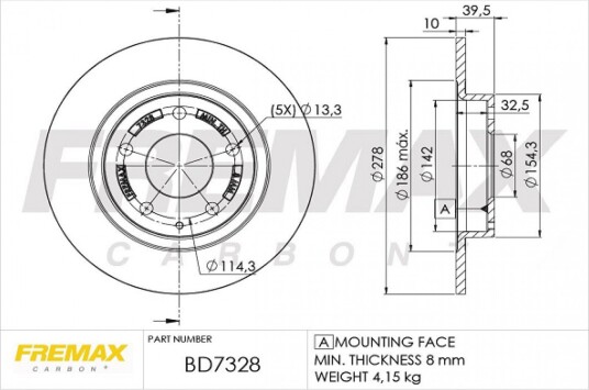 Bremseskive FREMAX BD-7328