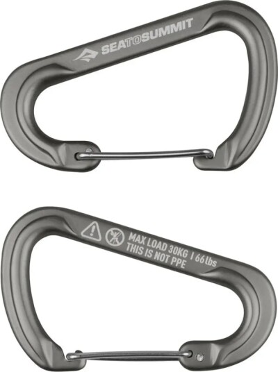 Sea To Summit Large Accessory Carabiner 2-Pack OneSize, Titanium Sea To Summit Large Accessory Carabiner 2-Pack OneSize, Titanium