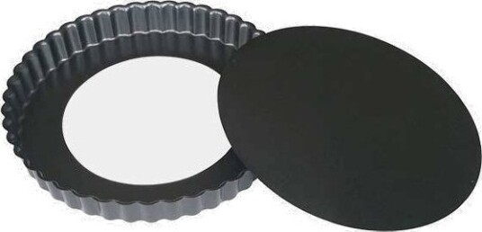 De Buyer 4706.28 Kakeform Rund Rillet Overflate 220 °C Sølv Stål